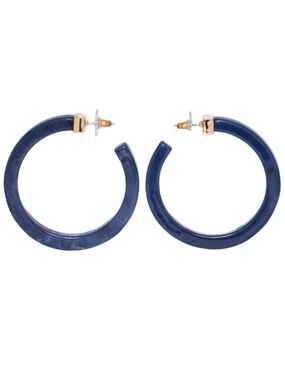 Sugarfix Blue Resin 2” Hoop Earrings (NWOT)